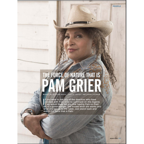 Actress Pam Grier in Miami Living Magazine