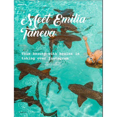 Social Influencer Emilia Taneva in Miami Living Magazine