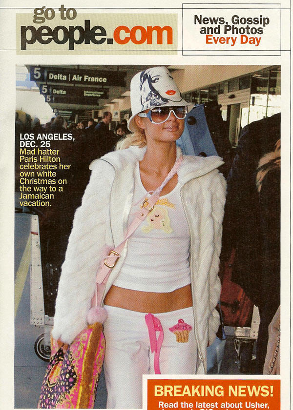 Paris Hilton Wearing Jamie Kreitman Fashions in People Magazine